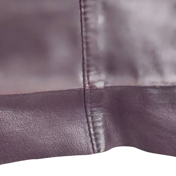 Brooks Brothers Leather Pencil Skirt Women’s Size 0 Burgundy Genuine Lined - Picture 9 of 16